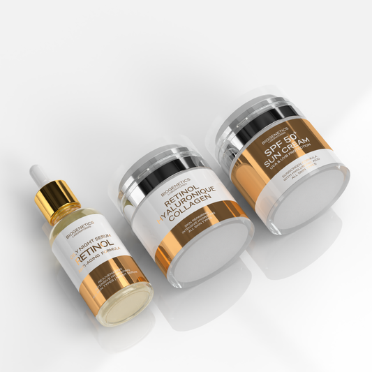 Crema aurie retinol + Crema cu spf 50 + Serum retinol